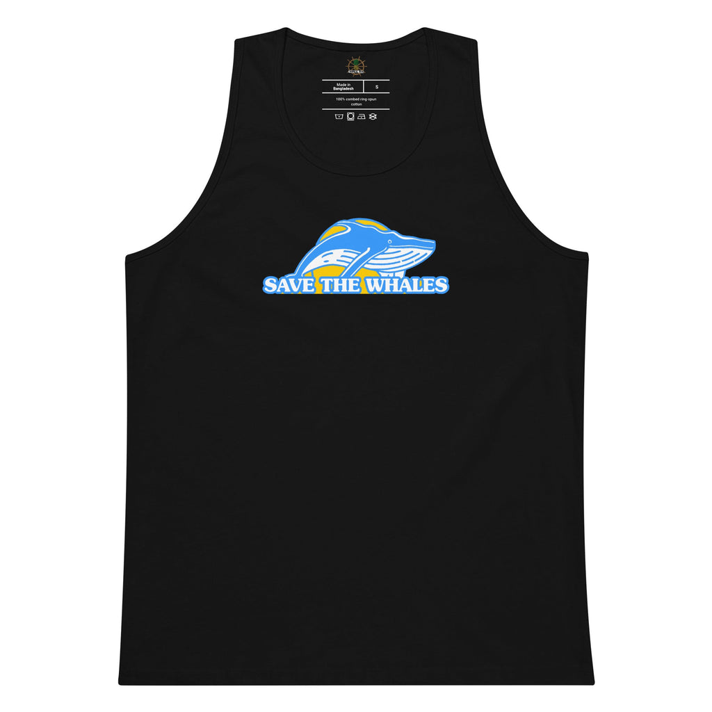 Camiseta sin Mangas Premium para Hombres 'Salvemos a las Ballenas'
