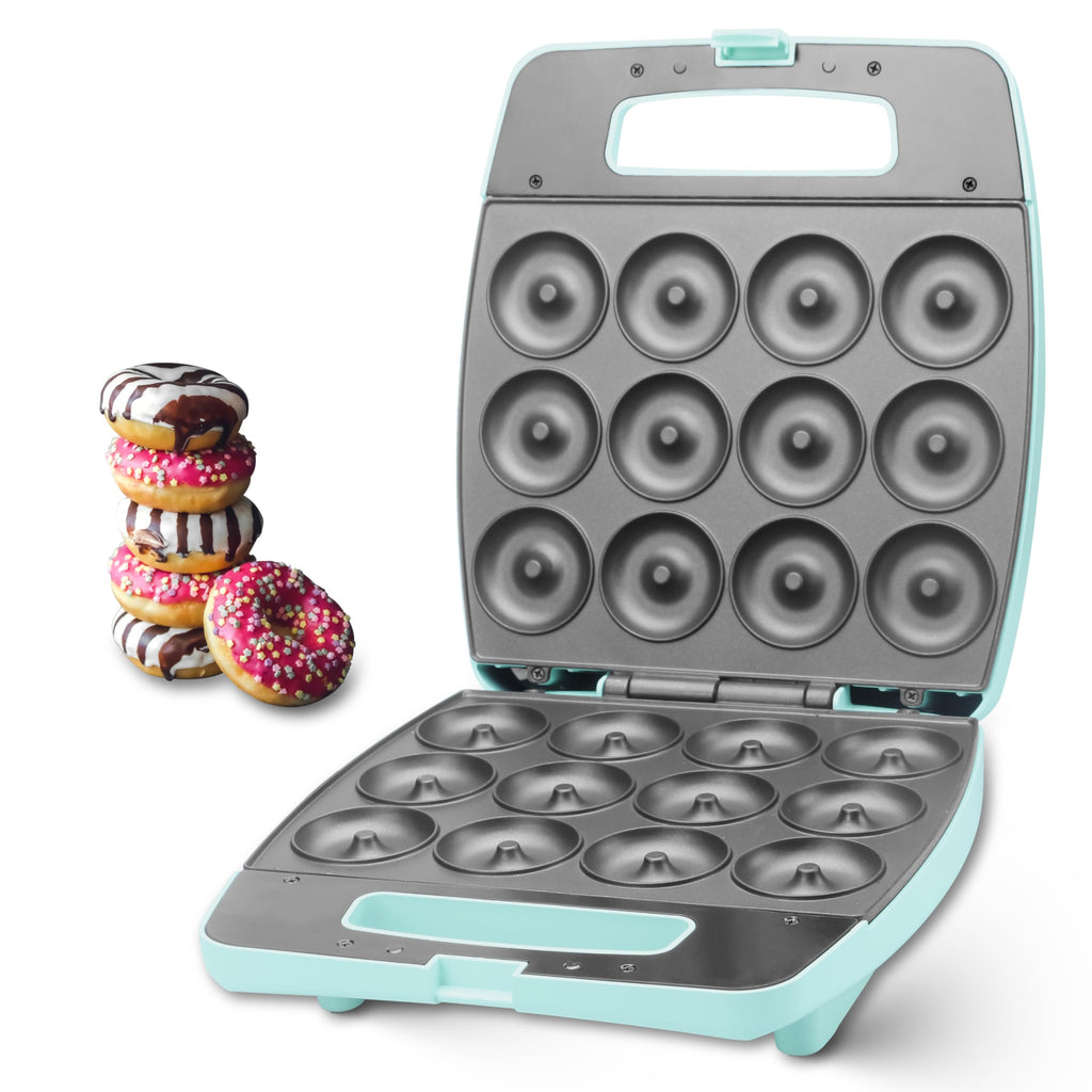 Bakers Friend Mini Donut Maker Machine Bake 12 Mini Doughnuts Maquina Para Hacer Donas Perfect for Breakfast Snacks Desserts & More