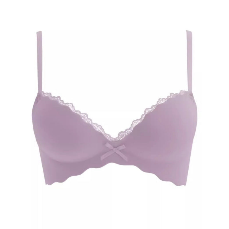 Conjunto de Sujetador Inalámbrico Push-Up Sin Costuras para Pechos Pequeños
