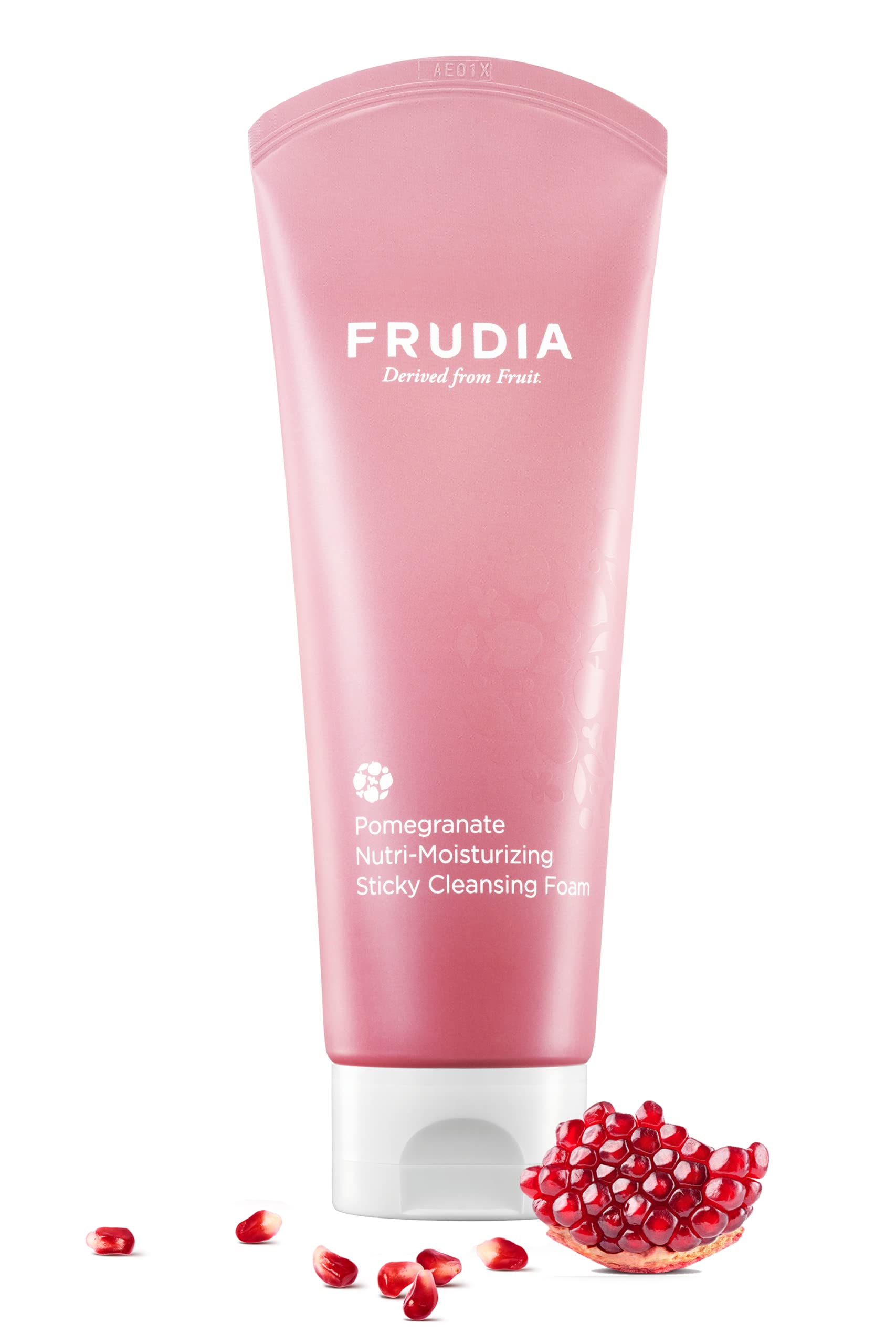 FRUDIA. Espuma Limpiadora Nutri-Hidratante de Granada. Extracto de Granada con Polifenol. Propiedades Antioxidantes. Elimina el Maquillaje y las Impurezas. Calmante e Hidratante.