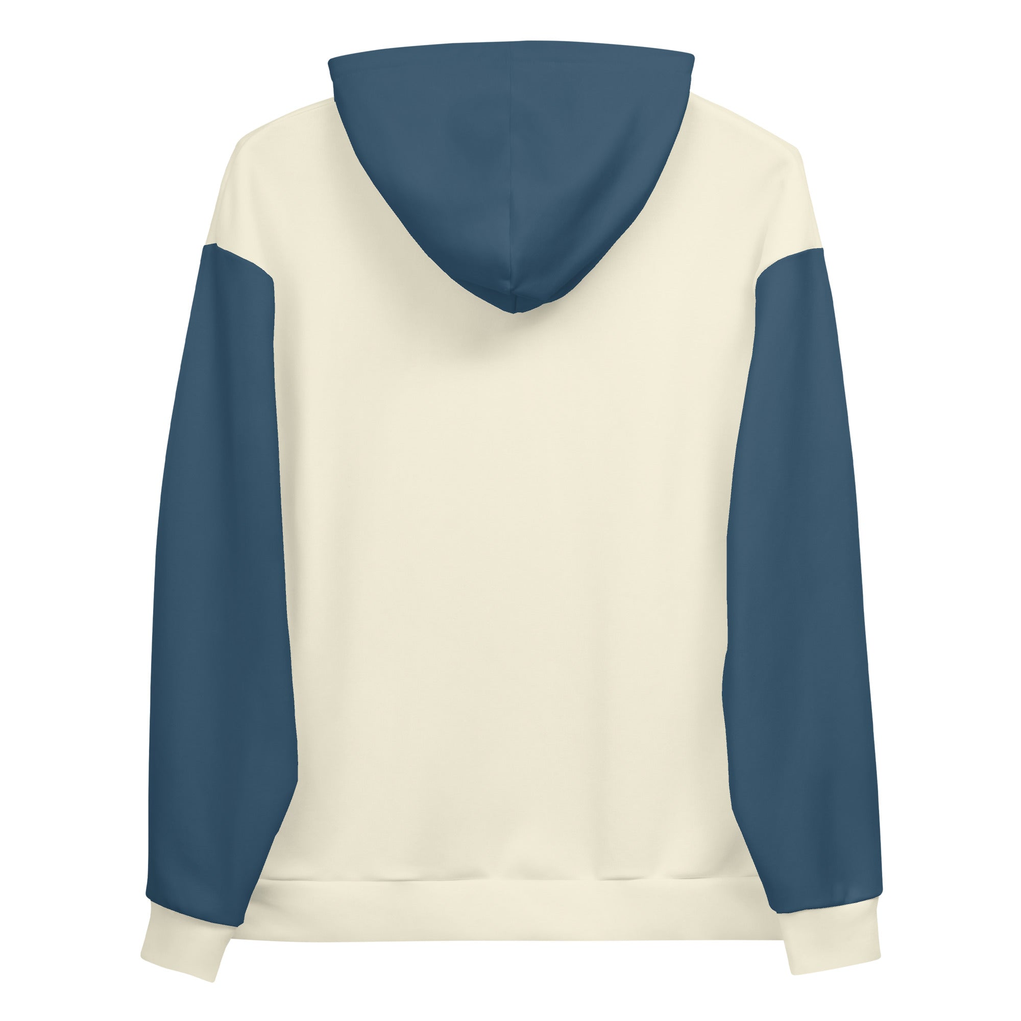 Sudadera Tropical en Azul Marino y Blanco Crudo de Dos Tonos