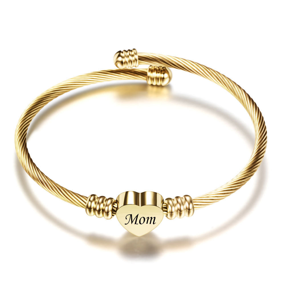 Pulseras Trenzadas de Acero Inoxidable para el Día de la Madre