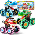 JOYIN 3Pcs Monster Truck Spielzeug leuchtende Autos Monster Treads Lightning Wheels Spielzeugautos für Jungen und Mädchen ab 3 Jahren