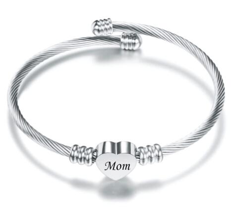 Pulseras Trenzadas de Acero Inoxidable para el Día de la Madre