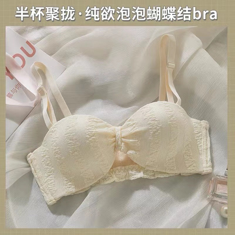 Conjunto de Sujetador Sin Tirantes Push-Up para Pechos Pequeños