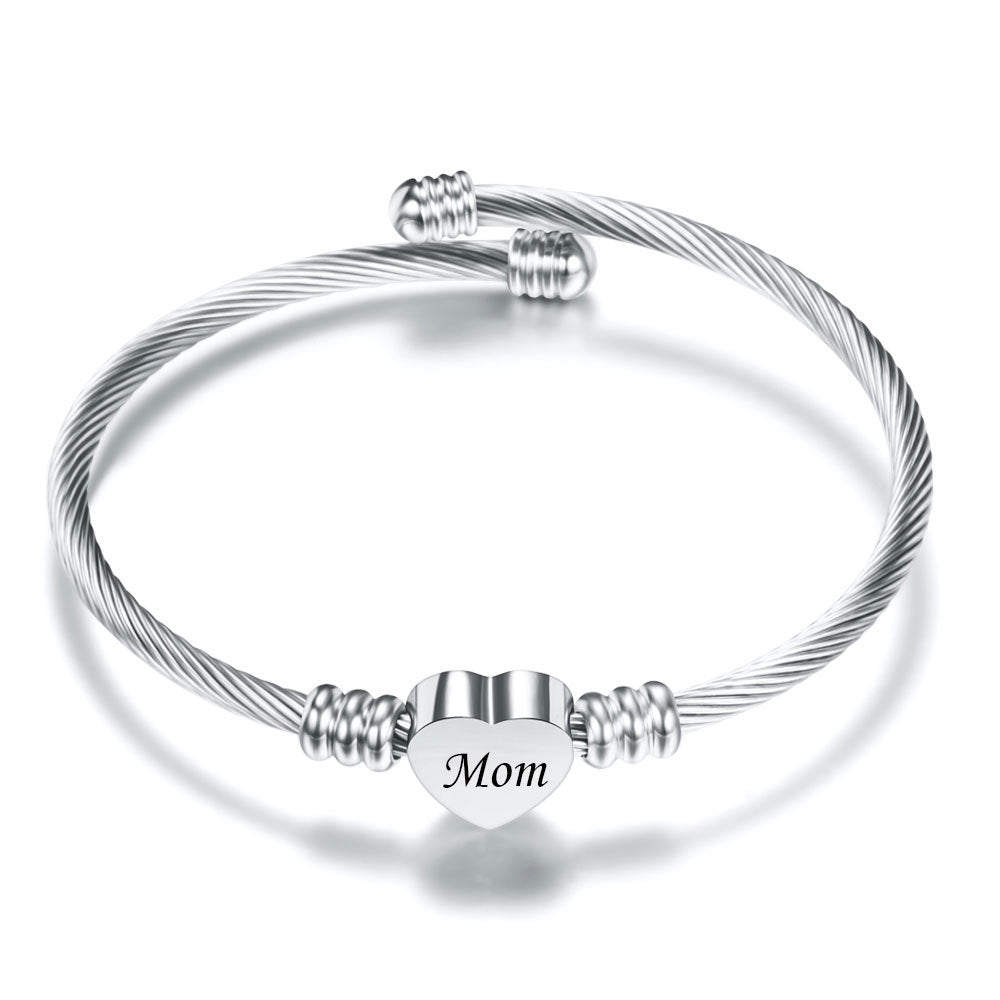 Pulseras Trenzadas de Acero Inoxidable para el Día de la Madre