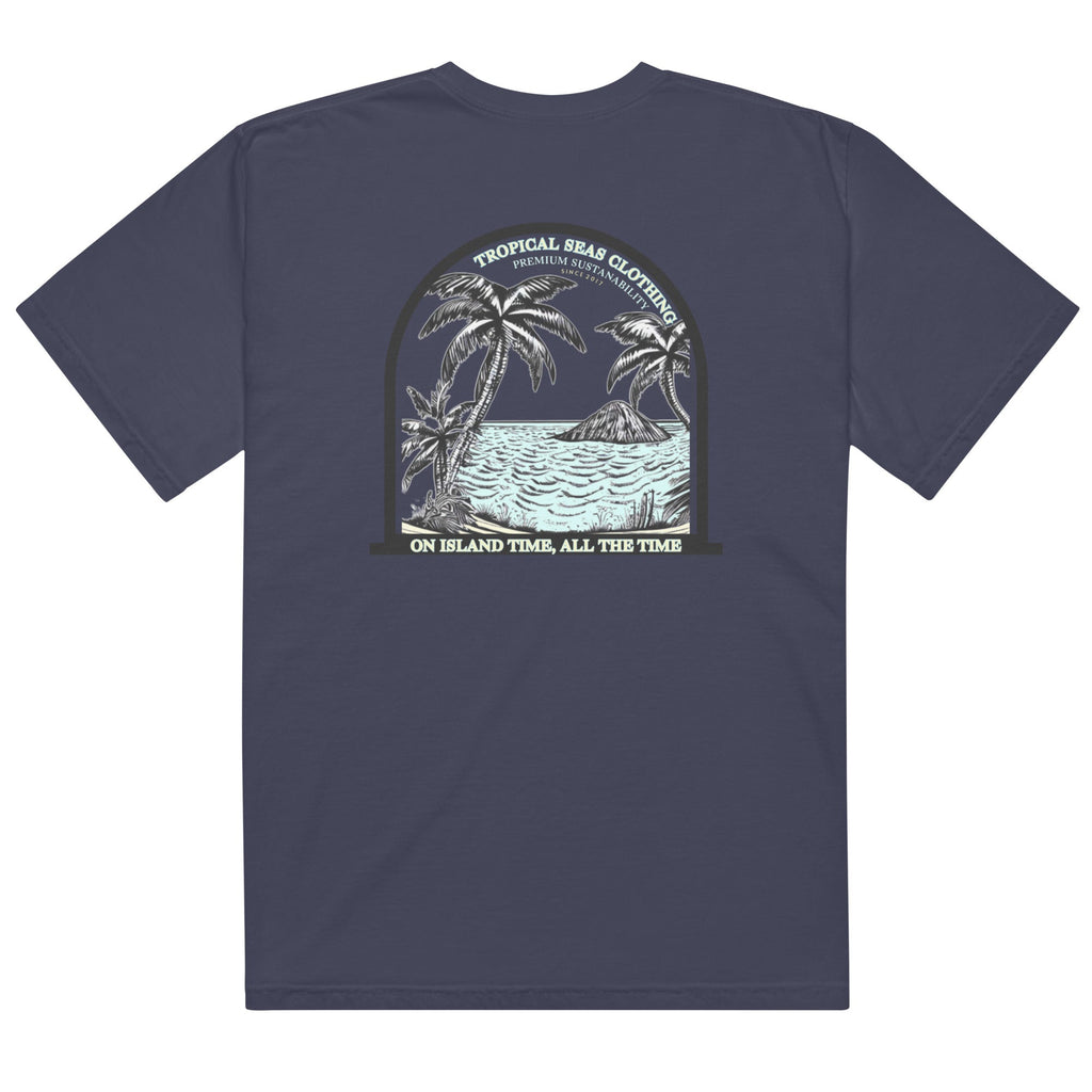Camiseta Pesada para Hombres Island Time, Siempre