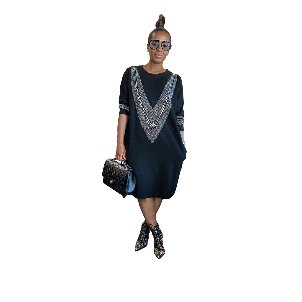 YZ1224 Vestido Casual Suelto para Mujer para Otoño/Invierno
