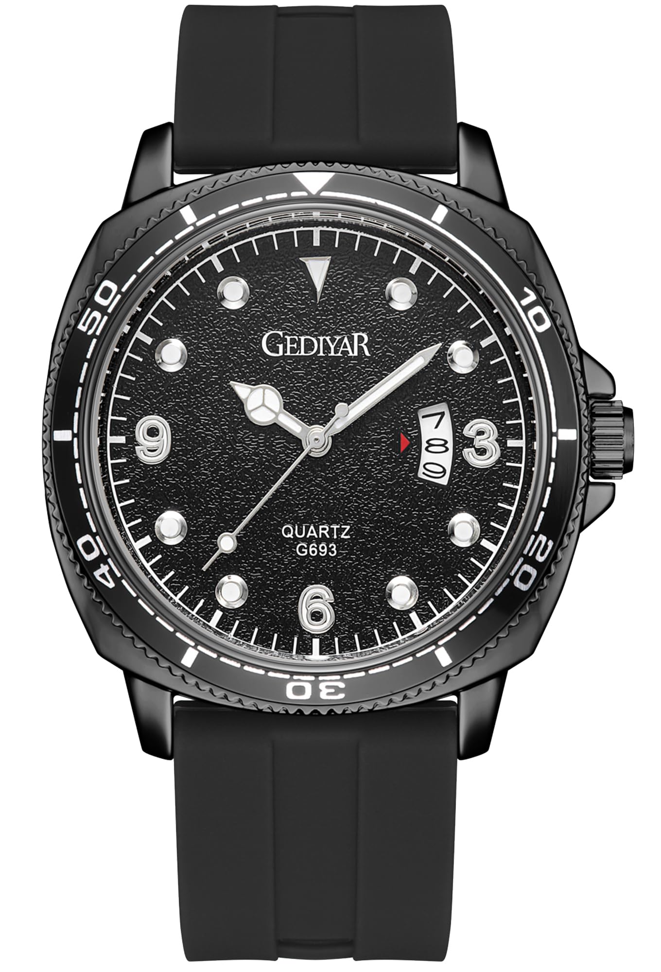 AIYISHI Luxury Mens Waterproof Wristwatch with Date Calendar Classic Analog Quartz Dress Watch for Men relojes para Hombres Trabajo (G693black)