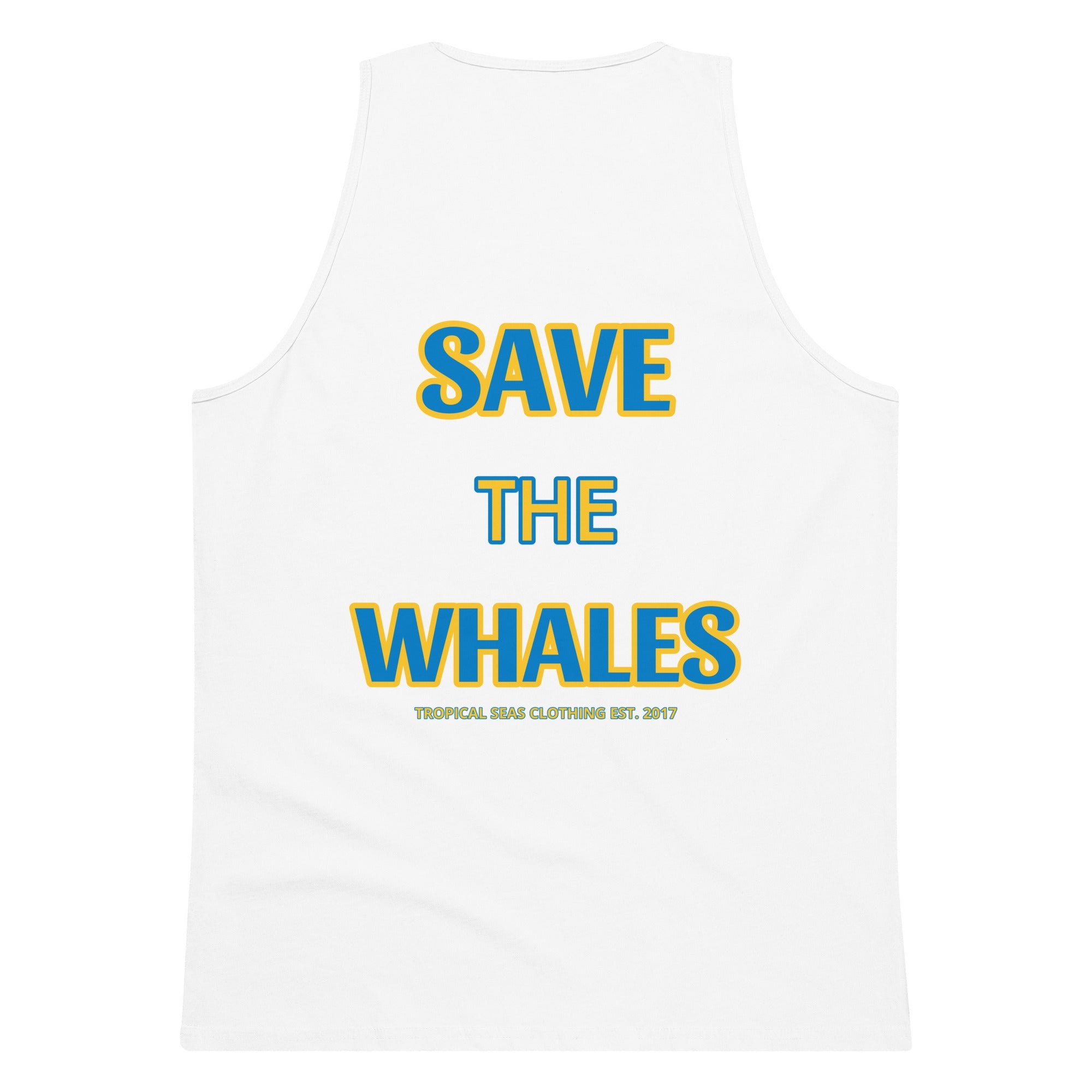 Camiseta sin Mangas Premium para Hombres 'Salvemos a las Ballenas'