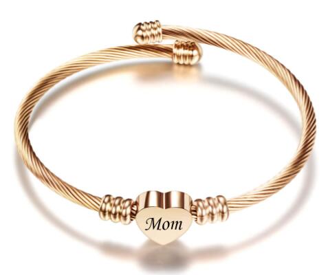 Pulseras Trenzadas de Acero Inoxidable para el Día de la Madre
