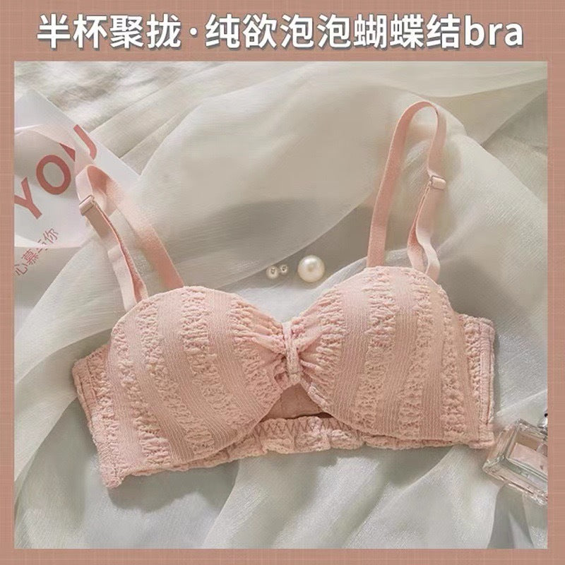 Conjunto de Sujetador Sin Tirantes Push-Up para Pechos Pequeños