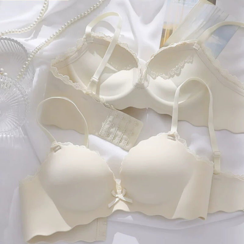 Conjunto de Sujetador Inalámbrico Push-Up Sin Costuras para Pechos Pequeños