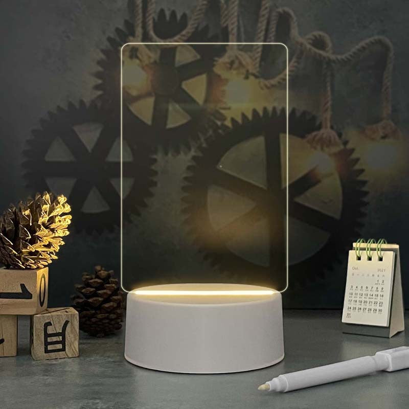 Tablero de Notas Acrílico Luminoso con Luz LED — Organización con Estilo