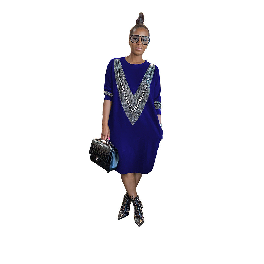 YZ1224 Vestido Casual Suelto para Mujer para Otoño/Invierno