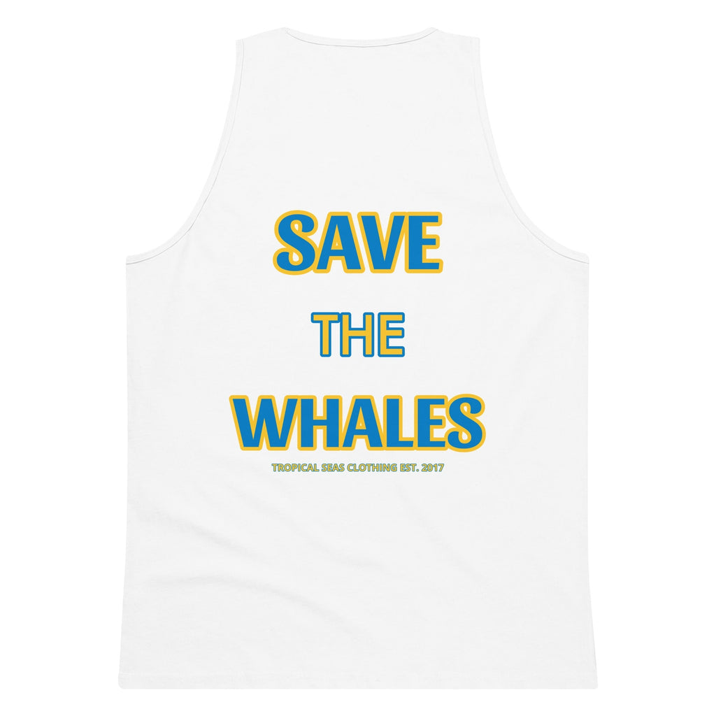 Camiseta sin Mangas Premium para Hombres 'Salvemos a las Ballenas'