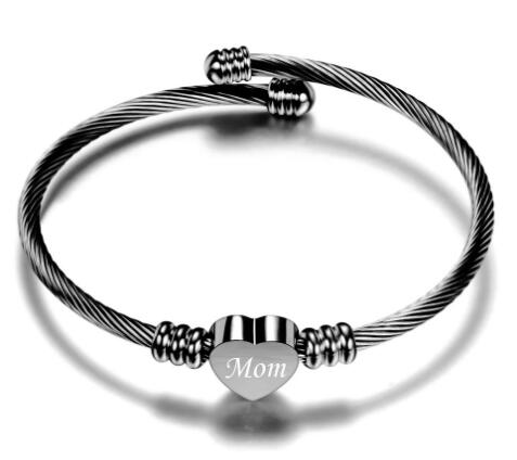Pulseras Trenzadas de Acero Inoxidable para el Día de la Madre