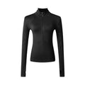 Chaqueta Deportiva de Manga Larga con Cremallera para Mujer, Ideal para Yoga y Correr