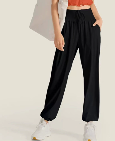 Pantalones Harem Holgados con Bolsillos para Yoga para Mujer