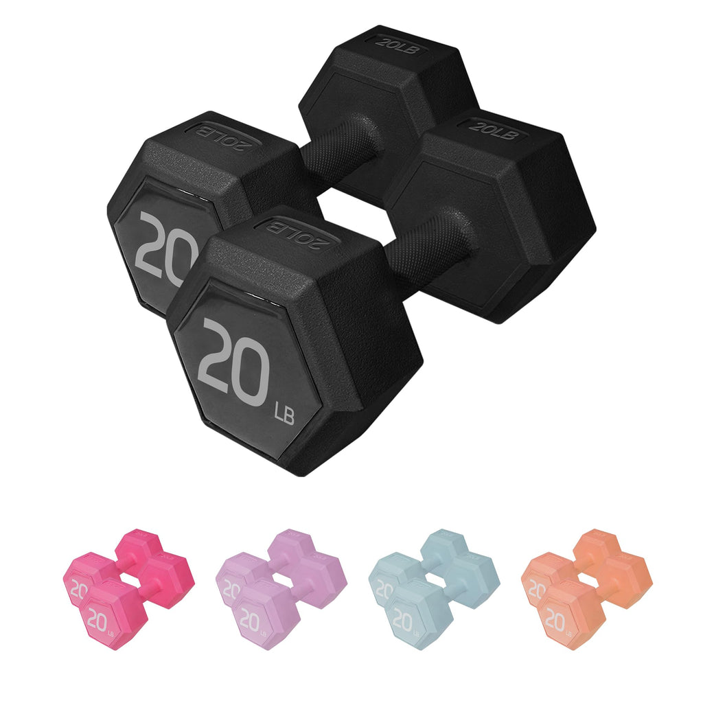 Sets de Mancuernas ZTTENLLY - 5/10/15/20/25/36 lb Par de Pesas para las Manos Set de 2 - Agarre Fácil - Pesas para Brazos para Hombres y Mujeres Equipo de Ejercicio para el Gimnasio en Casa para Entrenamientos Fitness Entrenamiento de Fuerza