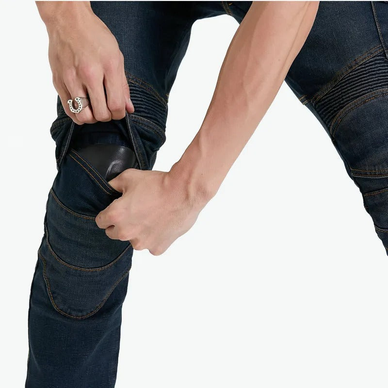 Pantalones Biker Multibolsillos Resistentes a Caídas para Hombres