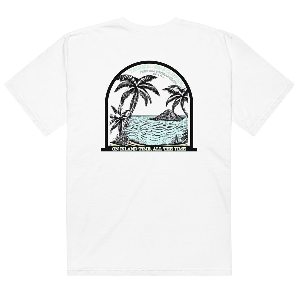 Camiseta Pesada para Hombres Island Time, Siempre