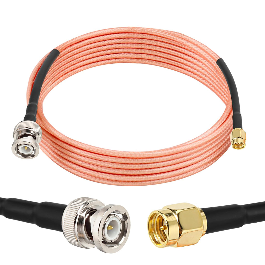 MOOKEERF SMA Male to BNC Male Cable 10ftSMA to BNC Cable RG316 SMA BNC Adapter Cable for RF Applications/Antennas/Wireless LAN Devices/Wi-Fi Radios External Antenna etc