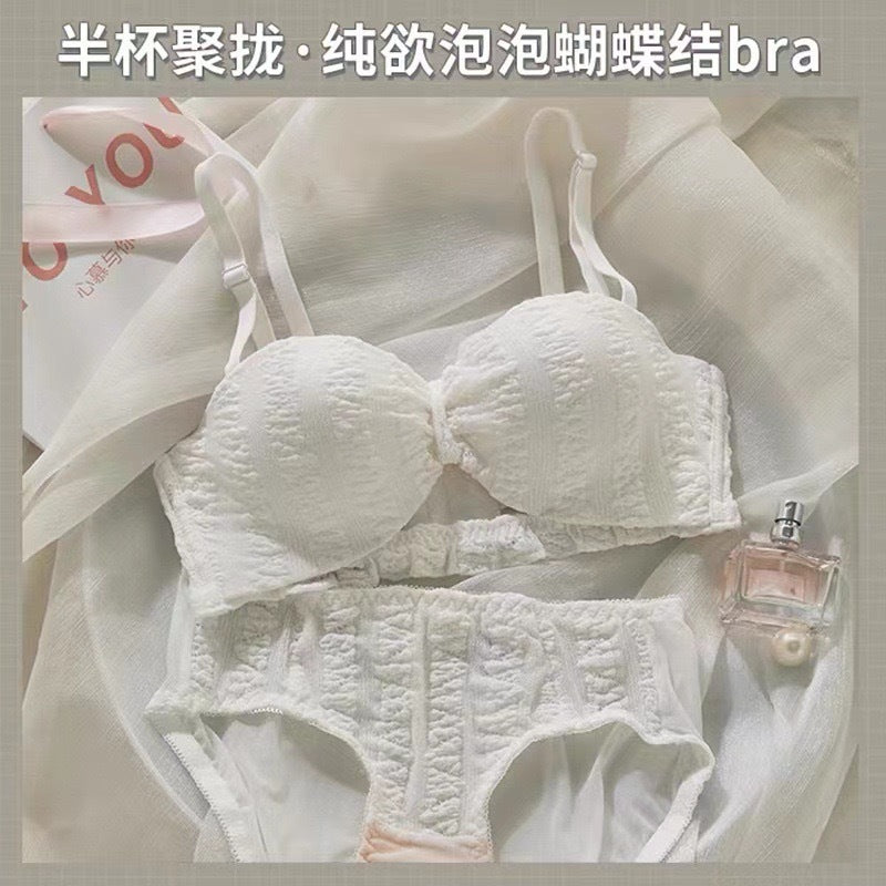 Conjunto de Sujetador Sin Tirantes Push-Up para Pechos Pequeños