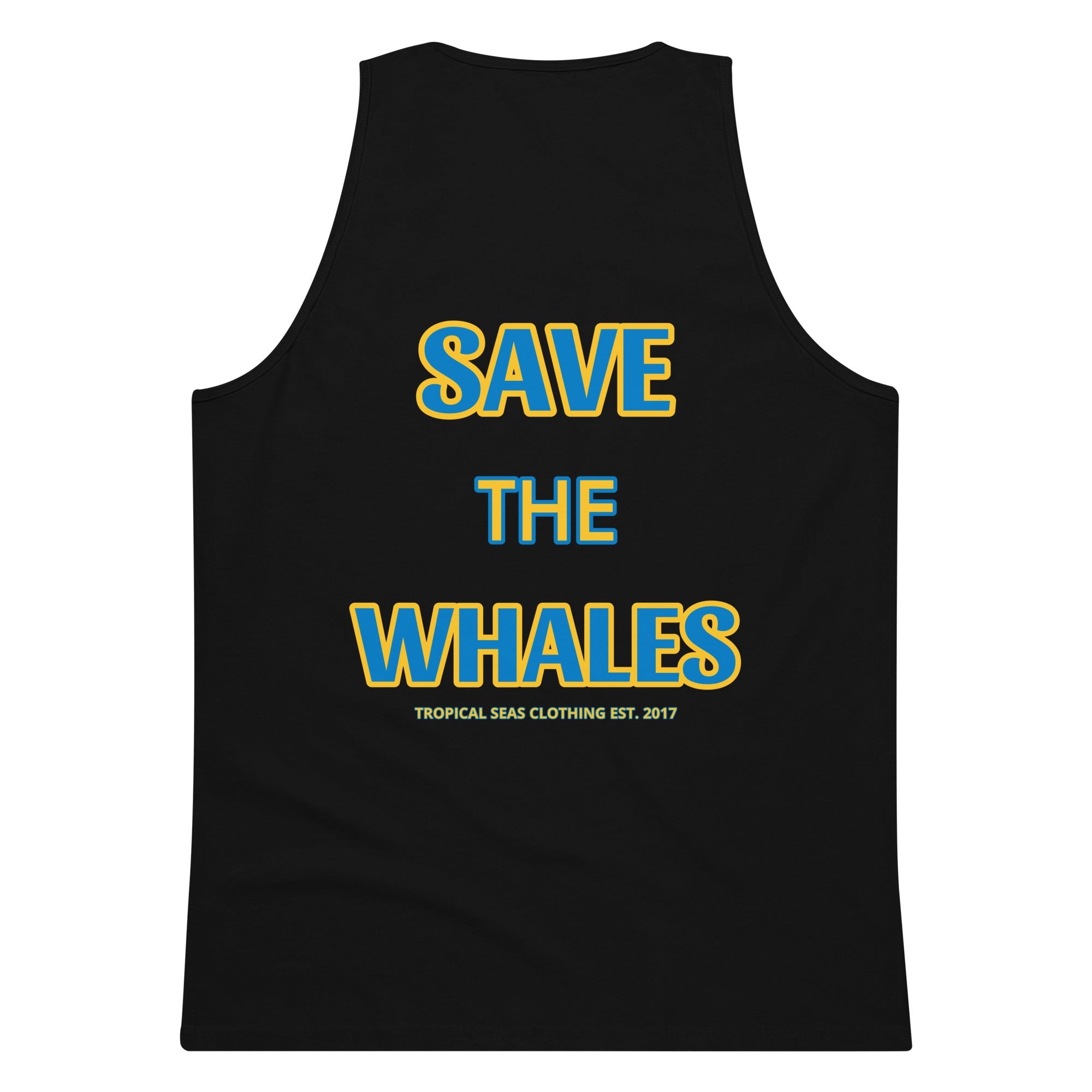 Camiseta sin Mangas Premium para Hombres 'Salvemos a las Ballenas'
