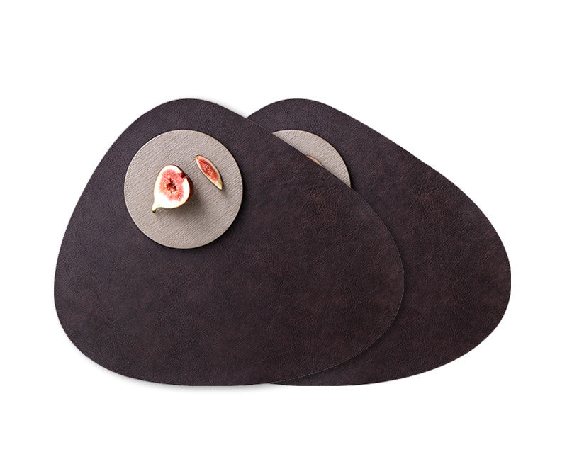Mantel Individual de Cuero Impermeable con Almohadilla Aislante Térmica