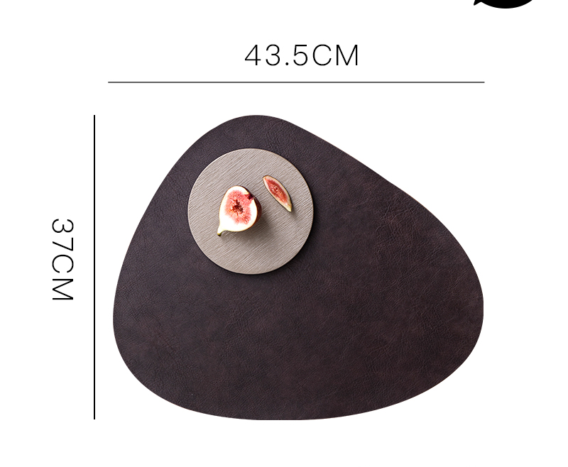 Mantel Individual de Cuero Impermeable con Almohadilla Aislante Térmica