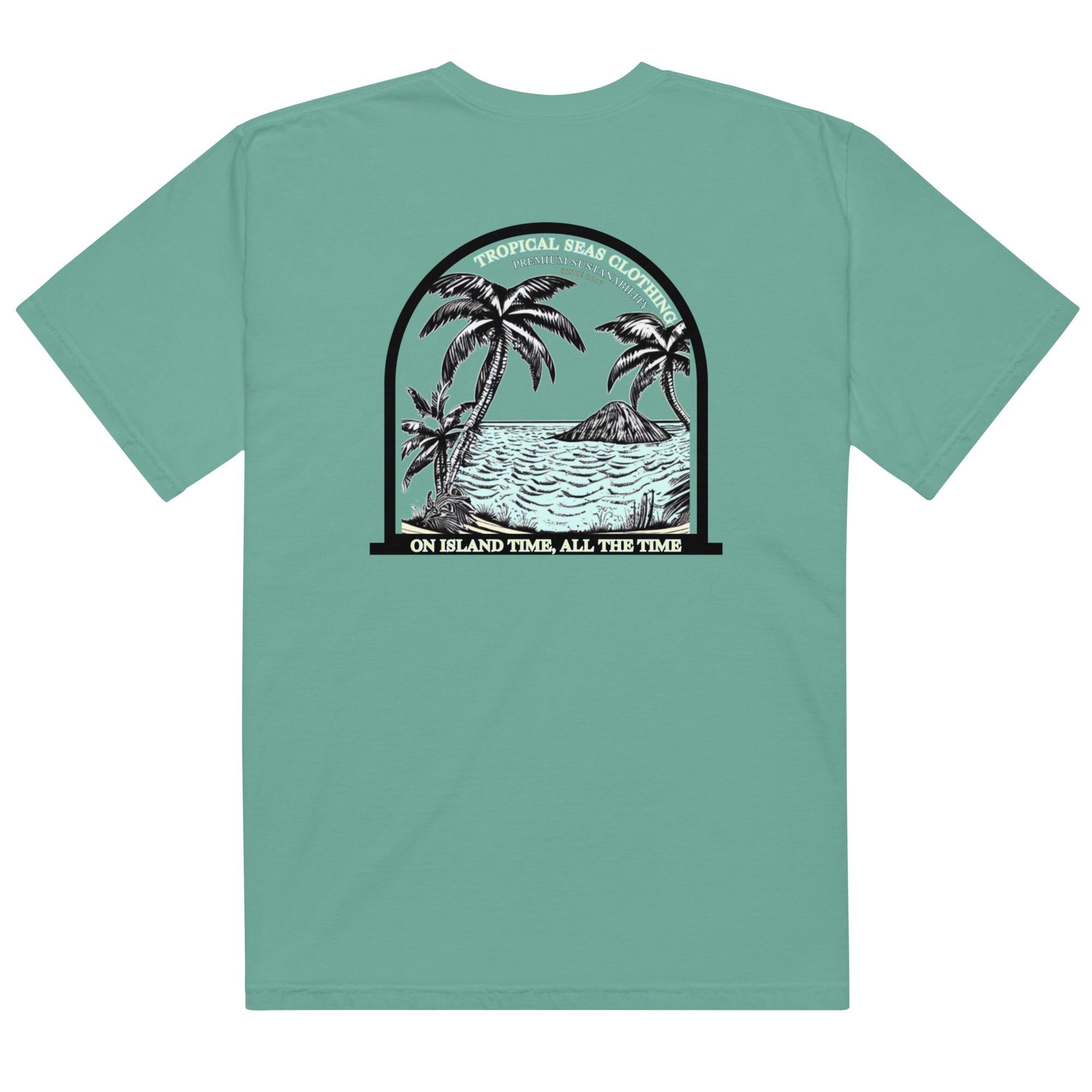 Camiseta Pesada para Hombres Island Time, Siempre