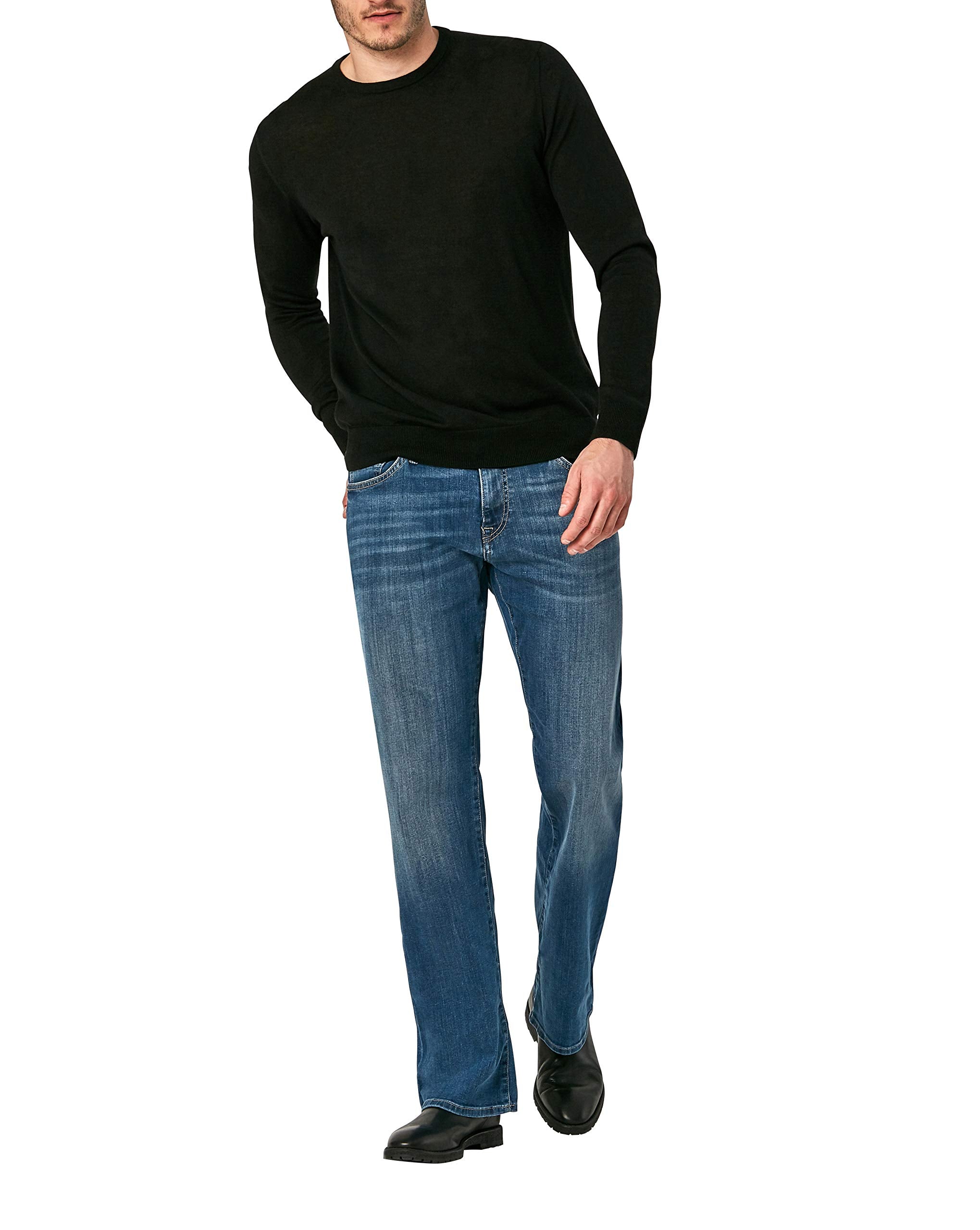 Mavi Mens Josh Bootcut Jeans Midrise para Hombres en Mid Foggy Williamsburg Jeans Azules 29x30