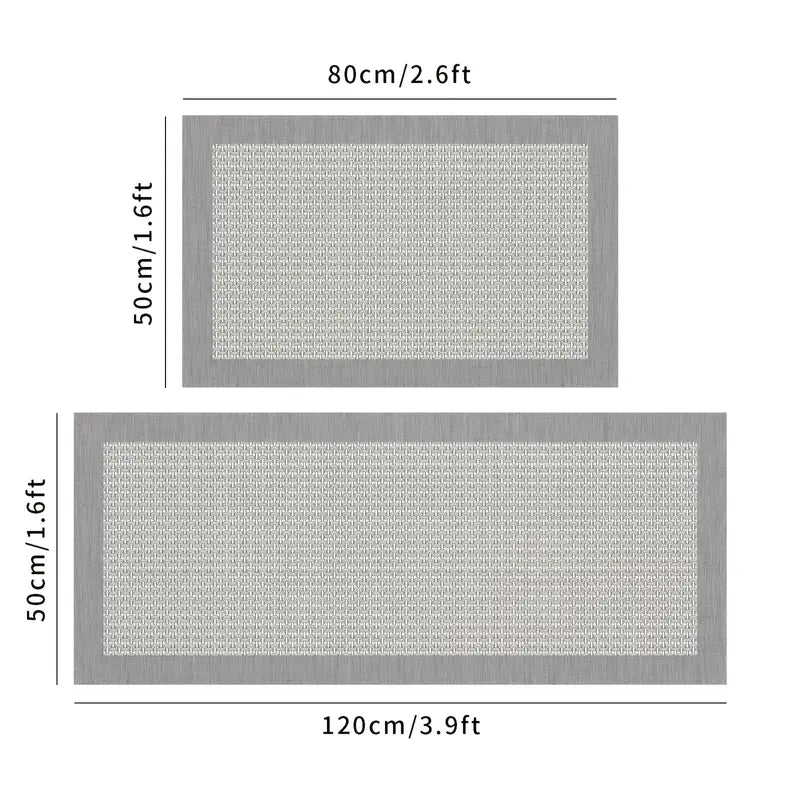 Paquete de 2 Tapetes Duraderos para Cocina, Antideslizantes e Impermeables