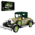 JMBricklayer Oldtimer Car Kits con Luces 50001 Kits de Modelo de Auto Clásico Retro para Adultos Autos Antiguos Decoraciones de Exhibición para Coleccionistas Juguetes de Construcción Regalos para Hombres (1297 PCS)