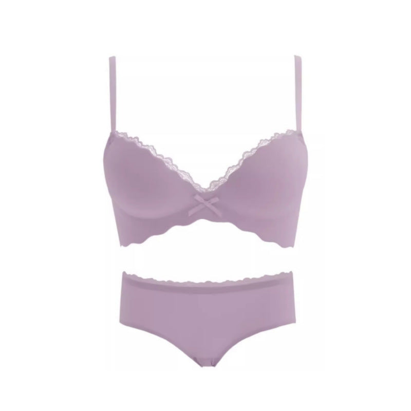 Conjunto de Sujetador Inalámbrico Push-Up Sin Costuras para Pechos Pequeños