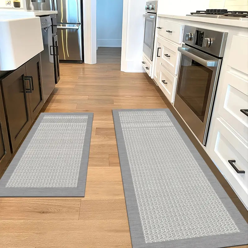 Paquete de 2 Tapetes Duraderos para Cocina, Antideslizantes e Impermeables