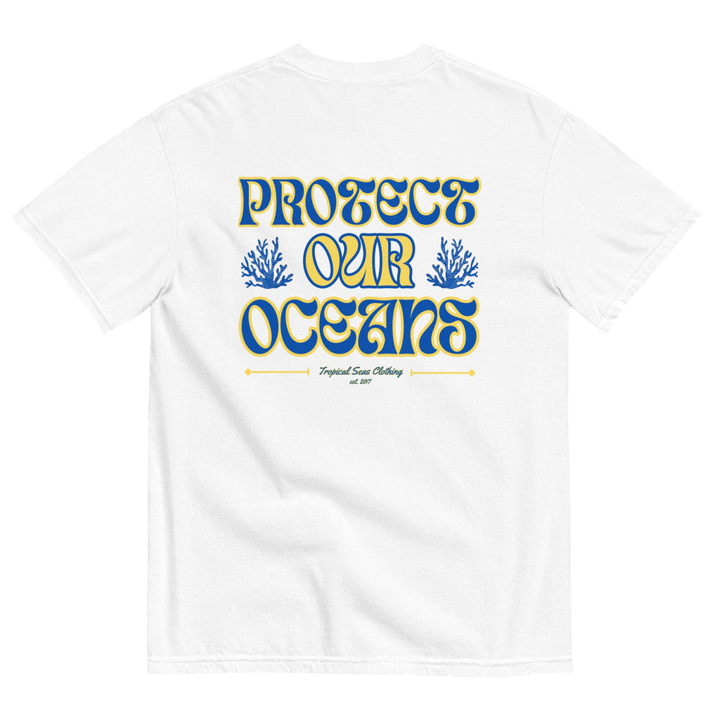 Camiseta Pesada para Hombres 'Salvemos Nuestros Océanos'