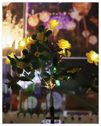 Luces de Jardín LED de Flores de Azalea (Una Pieza)