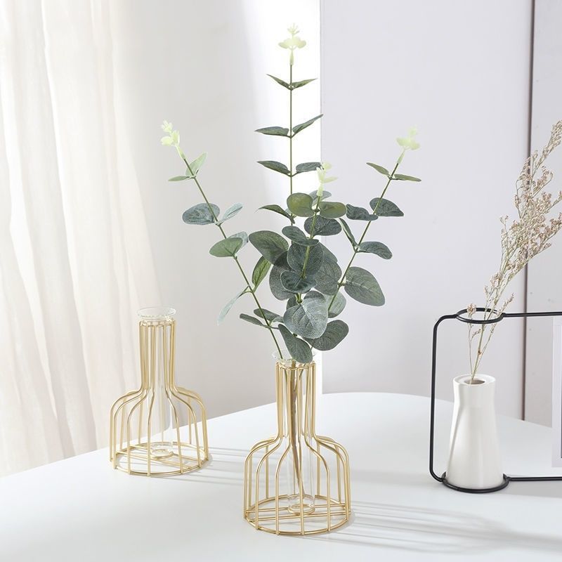 Jarrón de Metal Estilo Nórdico para Decoración Hidropónica