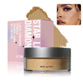 QIUFSSE Oil Control Loose Powder Makeup Translucent Setting Powder Shimmer Long Lasting Lightweight Polvo Traslucido Maquillaje Para Mujer Face Powder Makeup - 03 Dark Complexion Shimmer