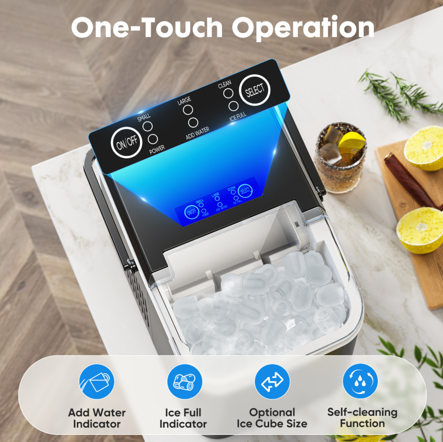 Máquina Portátil para Hacer Hielo de Encimera