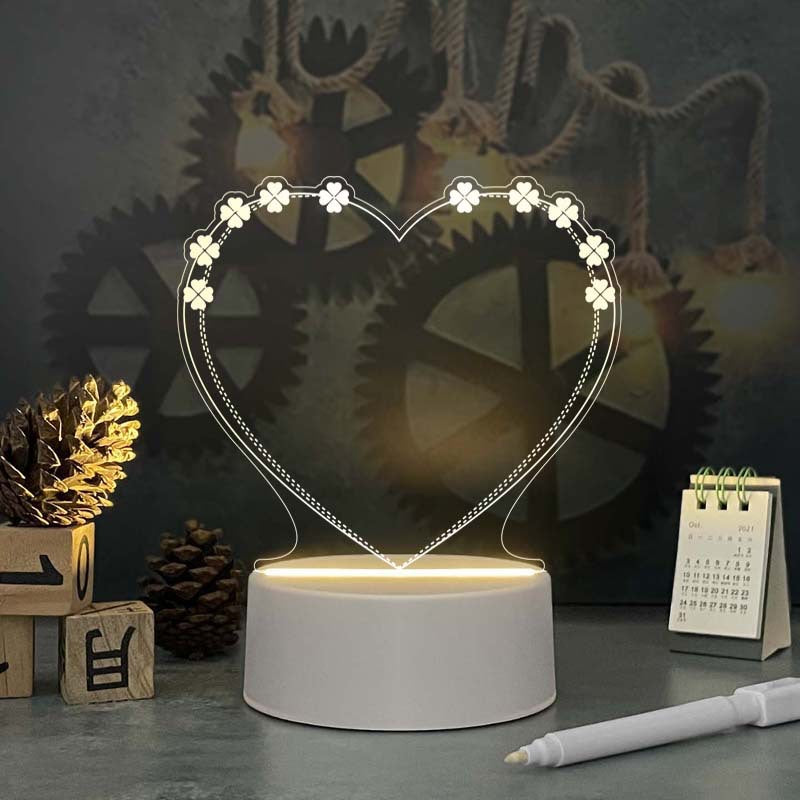 Tablero de Notas Acrílico Luminoso con Luz LED — Organización con Estilo