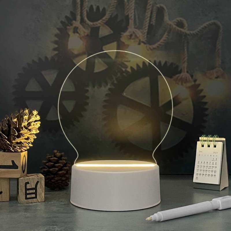 Tablero de Notas Acrílico Luminoso con Luz LED — Organización con Estilo