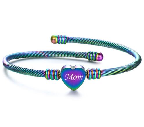 Pulseras Trenzadas de Acero Inoxidable para el Día de la Madre