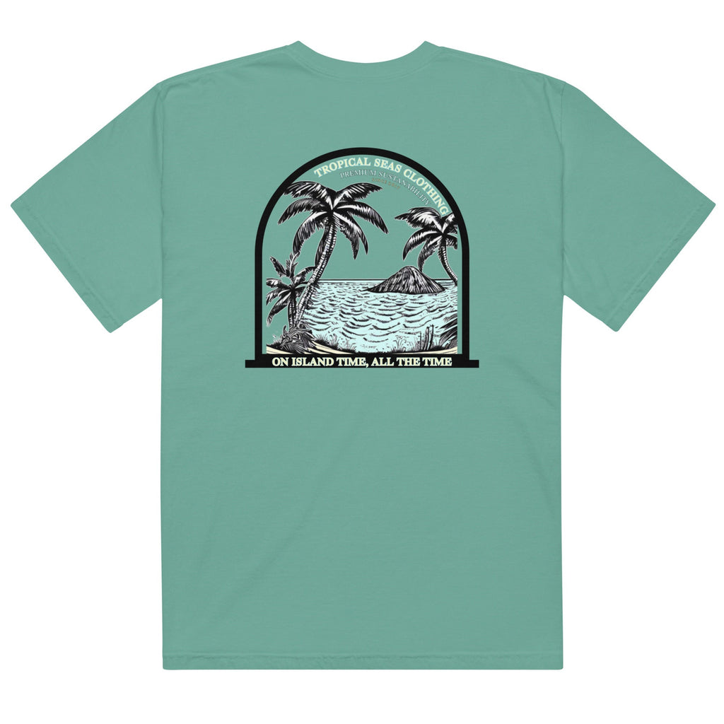 Camiseta Pesada para Hombres Island Time, Siempre