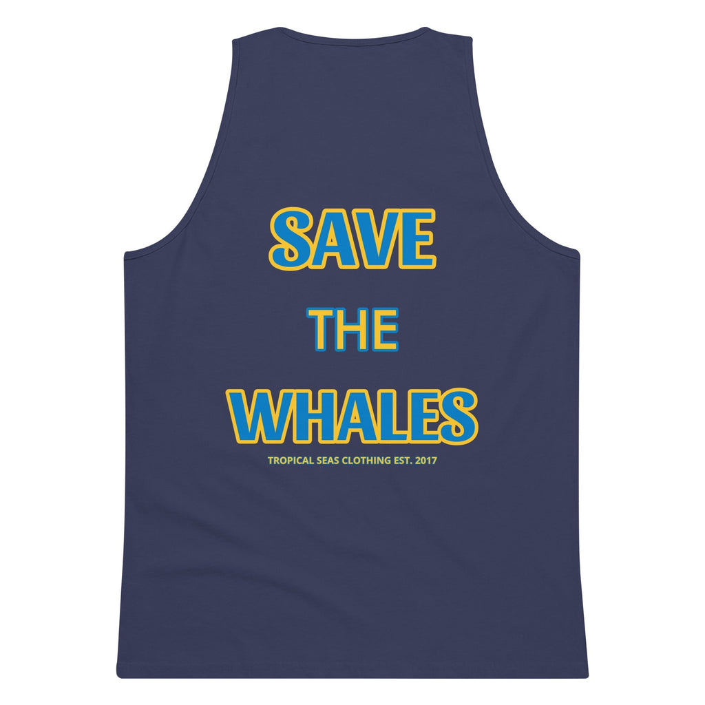 Camiseta sin Mangas Premium para Hombres 'Salvemos a las Ballenas'