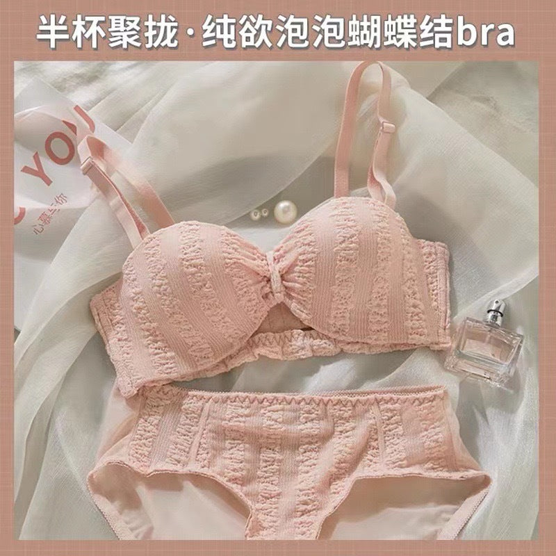 Conjunto de Sujetador Sin Tirantes Push-Up para Pechos Pequeños