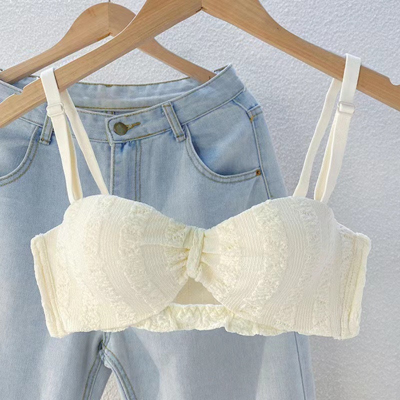 Conjunto de Sujetador Sin Tirantes Push-Up para Pechos Pequeños