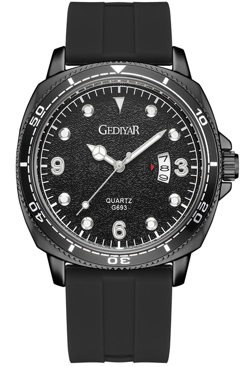 AIYISHI Luxury Mens Waterproof Wristwatch with Date Calendar Classic Analog Quartz Dress Watch for Men relojes para Hombres Trabajo (G693black)